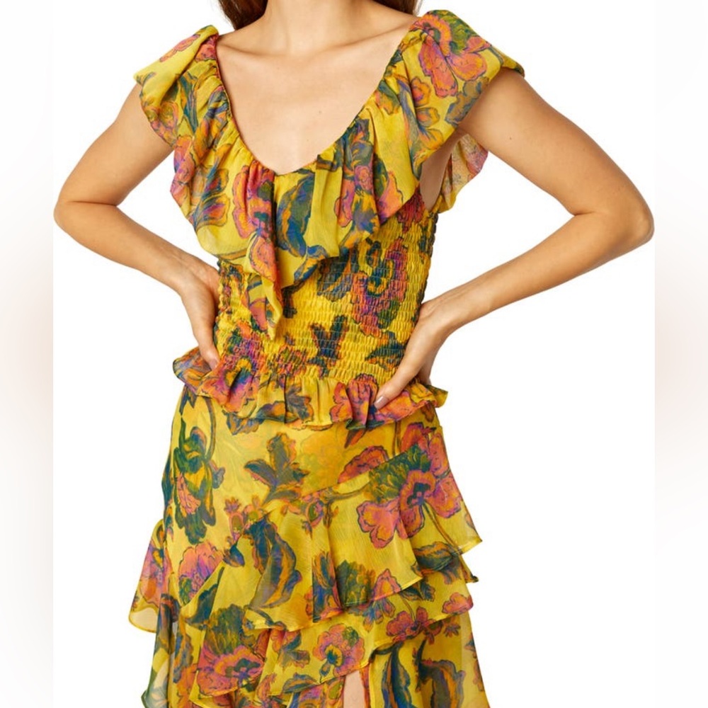 Misa canary top and skirt, like new!